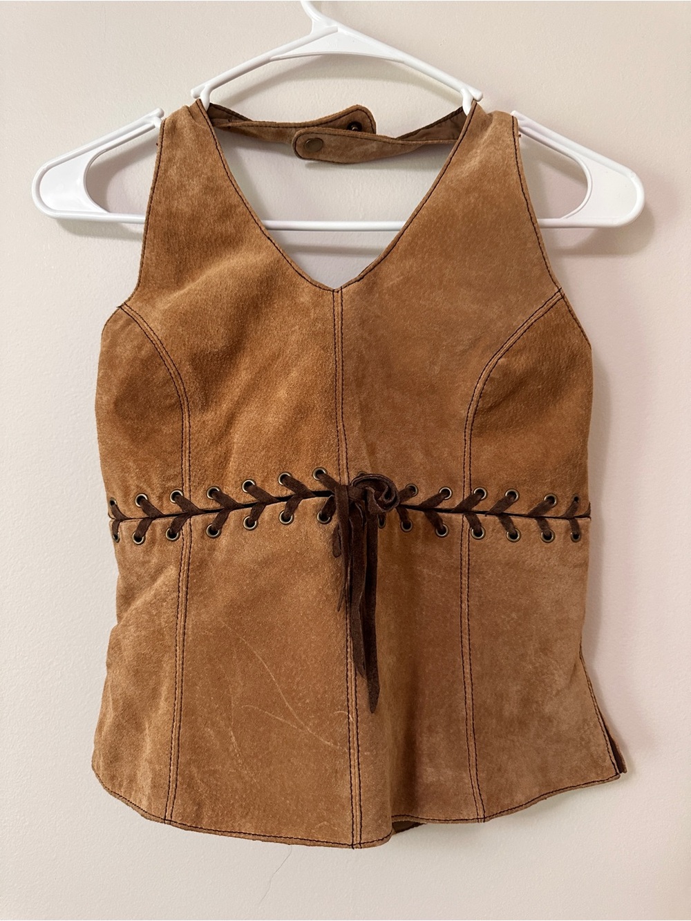 NWT Wilsons Leather Suede Halter Top